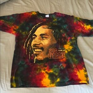 Tie dye Bob Marley tee